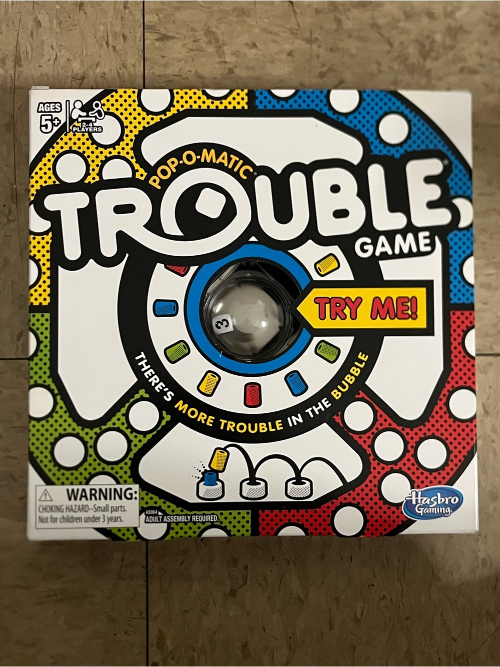 Hasbro Gaming Trouble Board Game for Kids Ages 5 and up 2-4 Players